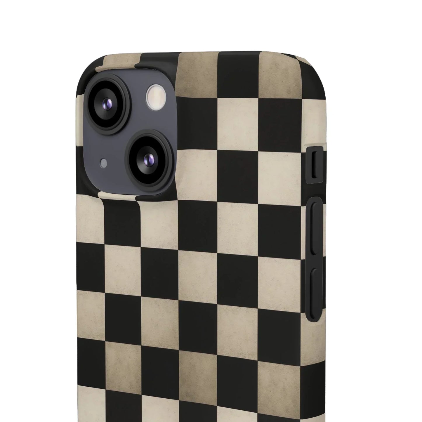 Stylish Matte Checker Phone Case for iPhone 7-16 and Samsung Galaxy S10-S24 Models - KarArmDesign