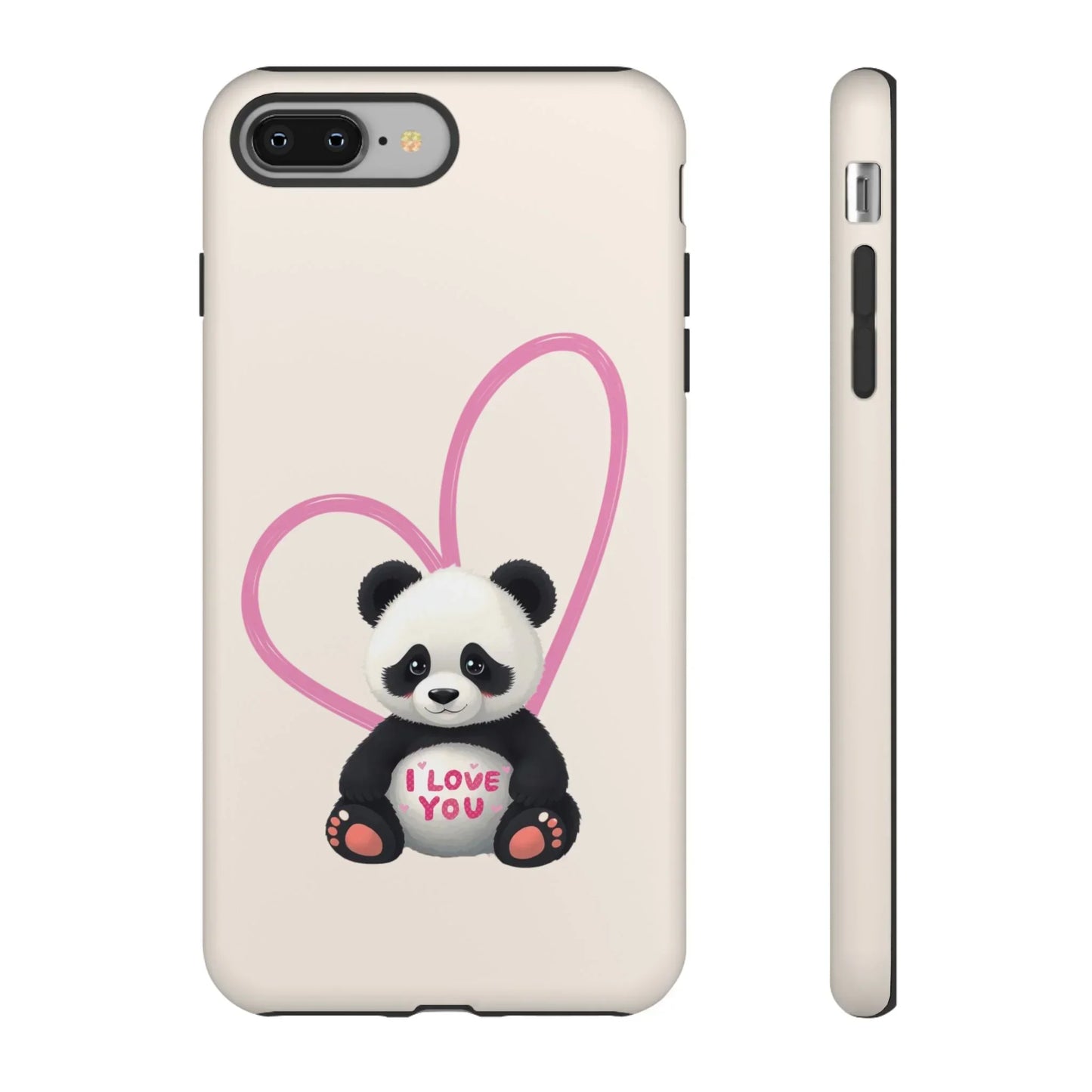 Cute Panda Heart Love Phone Case for iPhone 8-16 Models - KarArmDesign