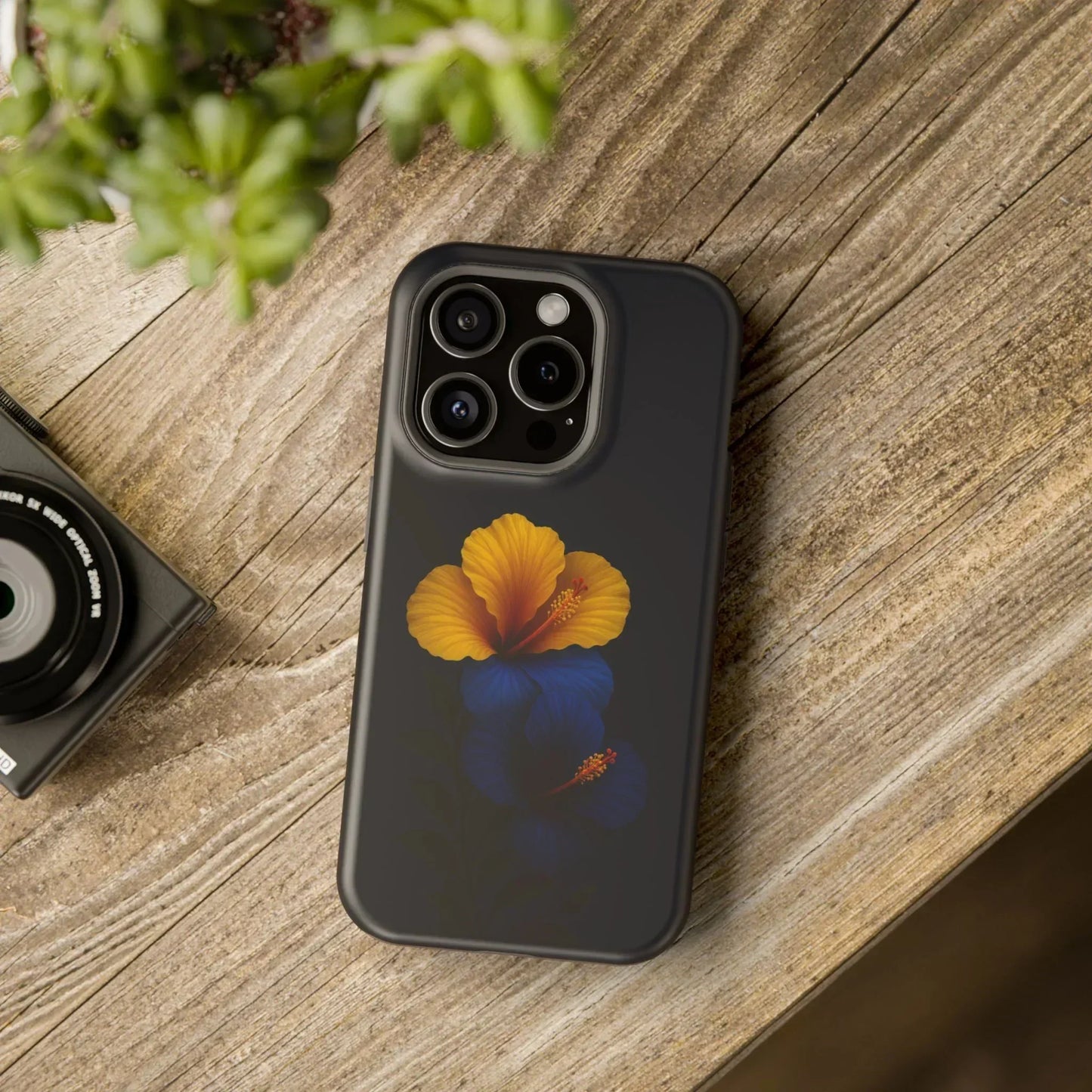 Elegant hibiscus phone case Impact-Resistant Cases for iPhone 12-16 and Samsung Galaxy S21-S22 Models - KarArmDesign