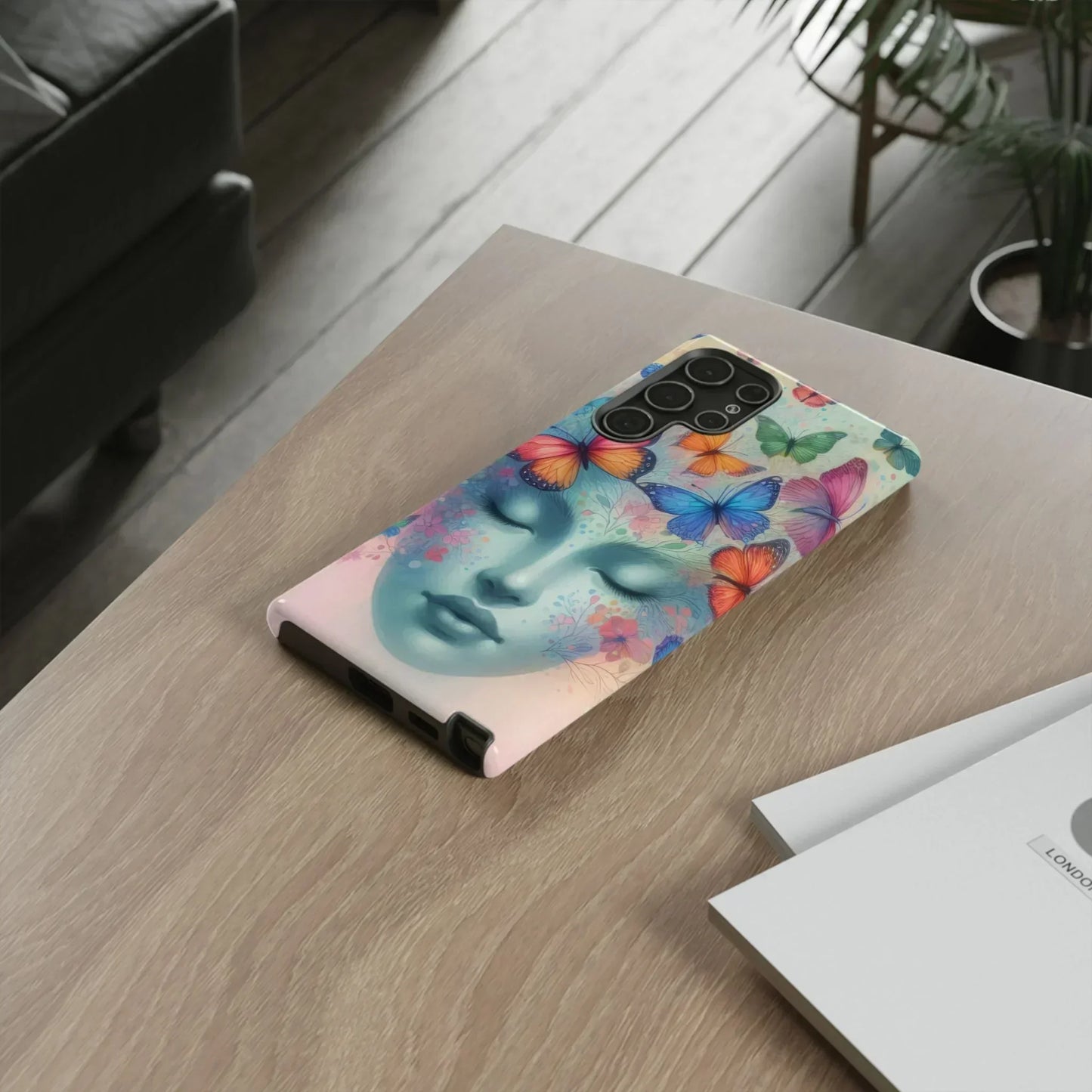 Butterfly Bloom Dreamy Woman Phone Case for Galaxy and Pixel - KarArmDesign
