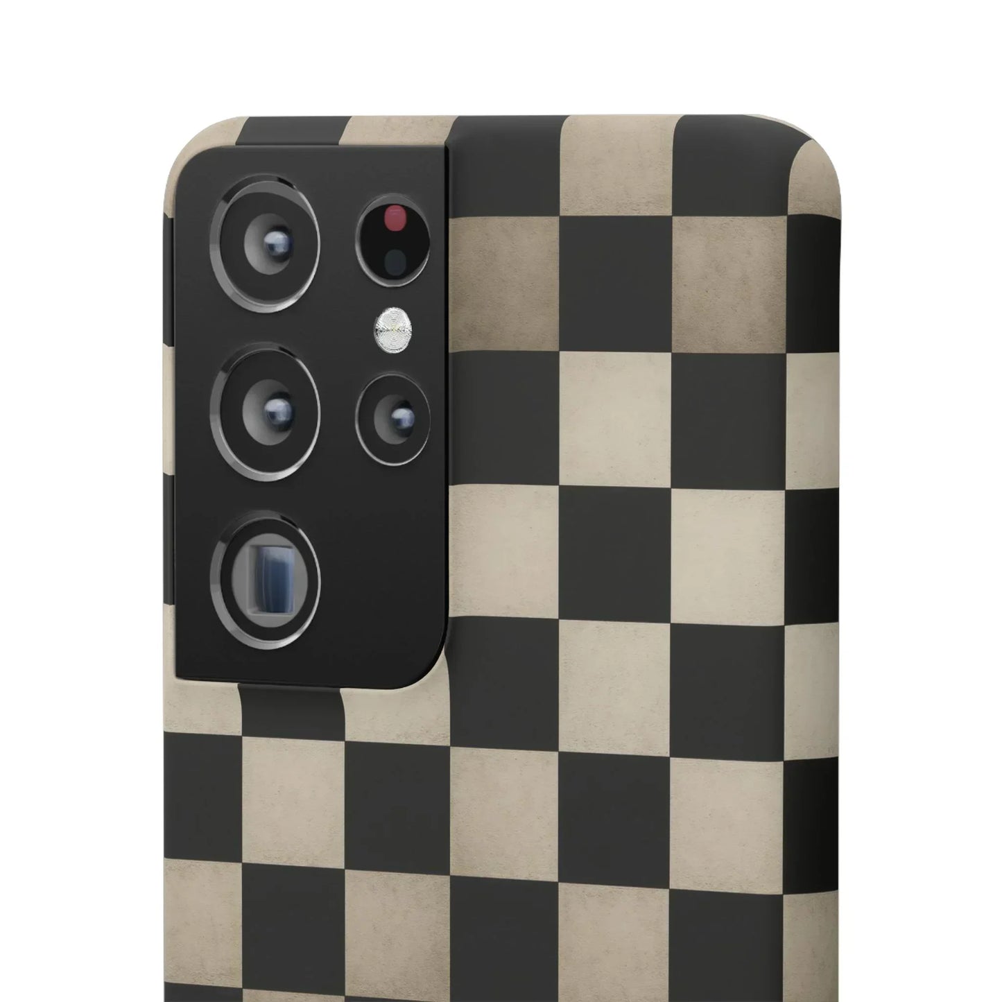 Stylish Matte Checker Phone Case for iPhone 7-16 and Samsung Galaxy S10-S24 Models - KarArmDesign