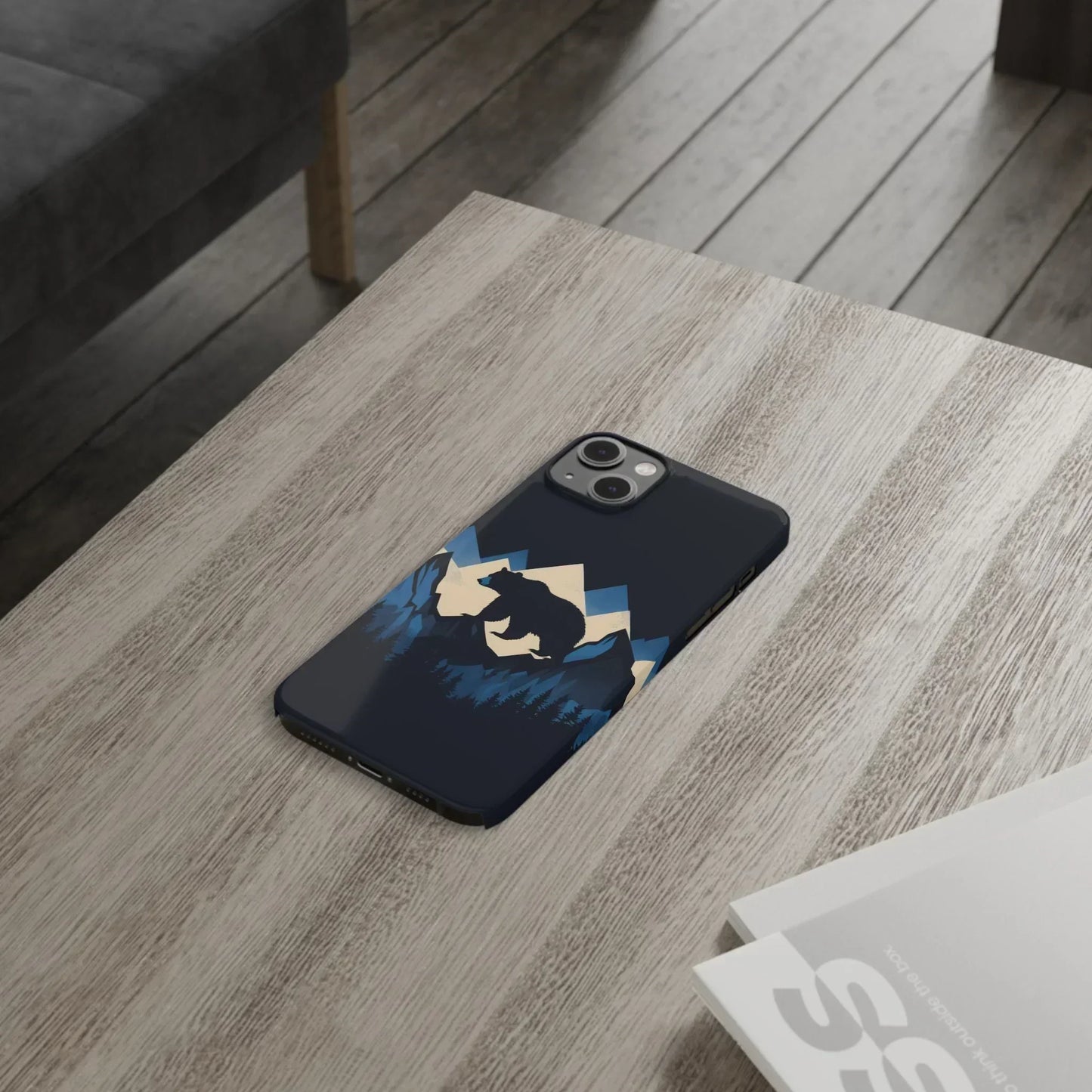 Wild Bear in the Peaks – Mountain Adventure Slim Phone Case for iPhone 7-16 Models - KarArmDesign