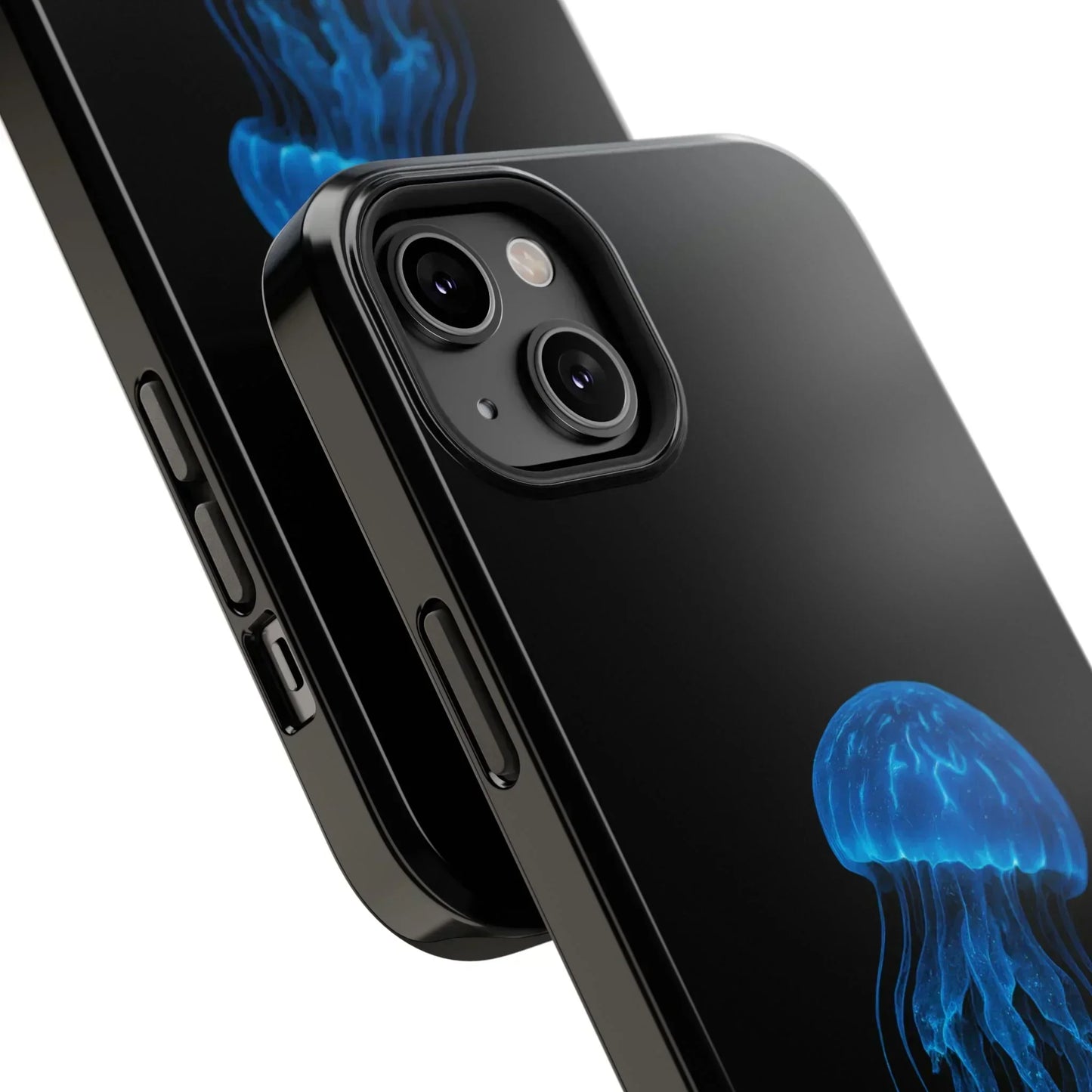 Blue Jellyfish Phone Case for iPhone 12-16 and Samsung Galaxy S21-S22 Models - KarArmDesign