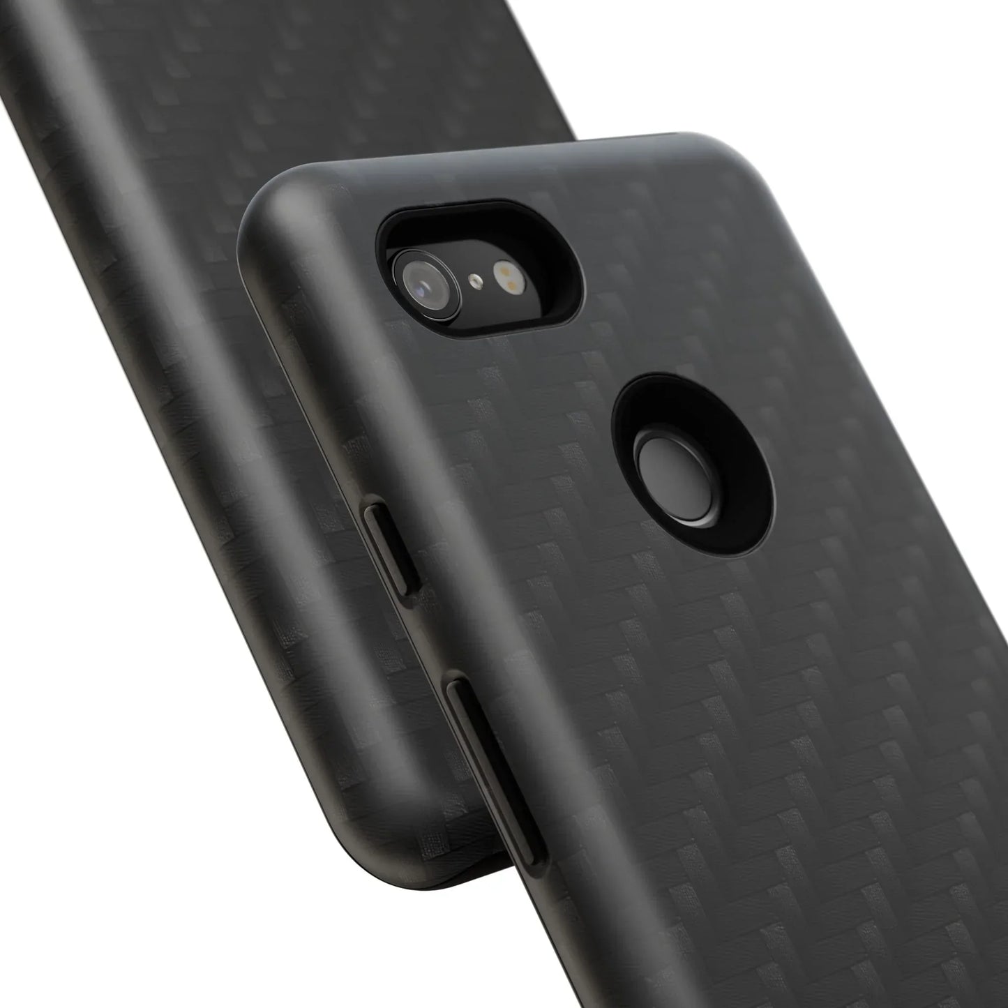 Black Carbon Phone Case Tough Case for iPhone 8-16 and Google Pixel up to 9 Models - KarArmDesign