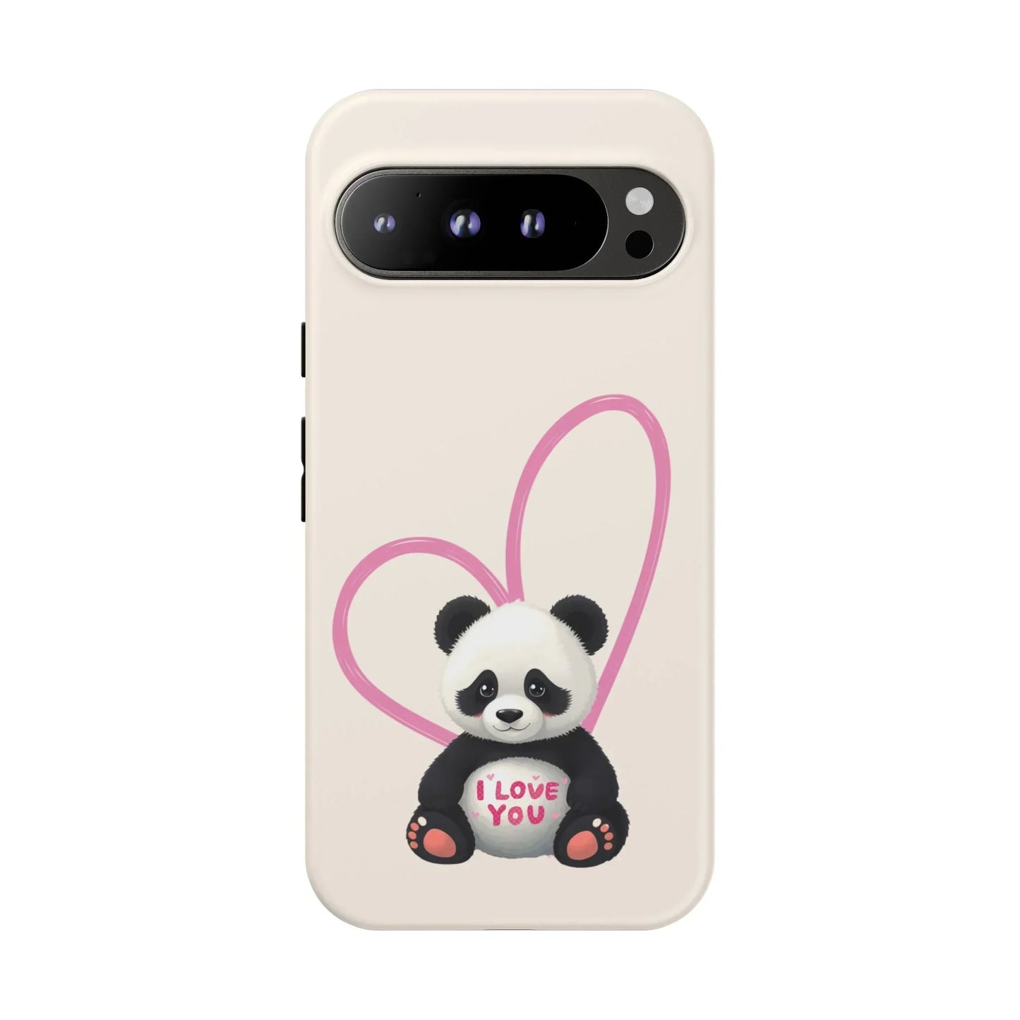 Cute Panda Heart Love Phone Case for Google Pixel up to 9 Models - KarArmDesign