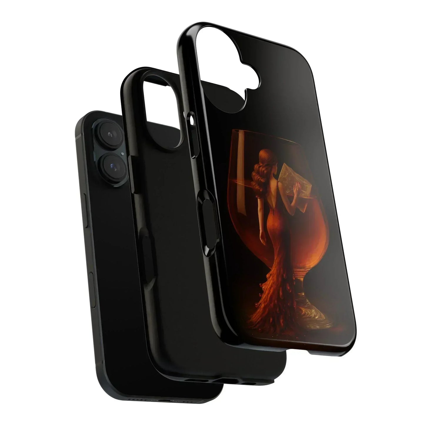 Elegant Midnight Lady Phone Case for iPhone 8-16 and Google Pixel up to 9 Models - KarArmDesign