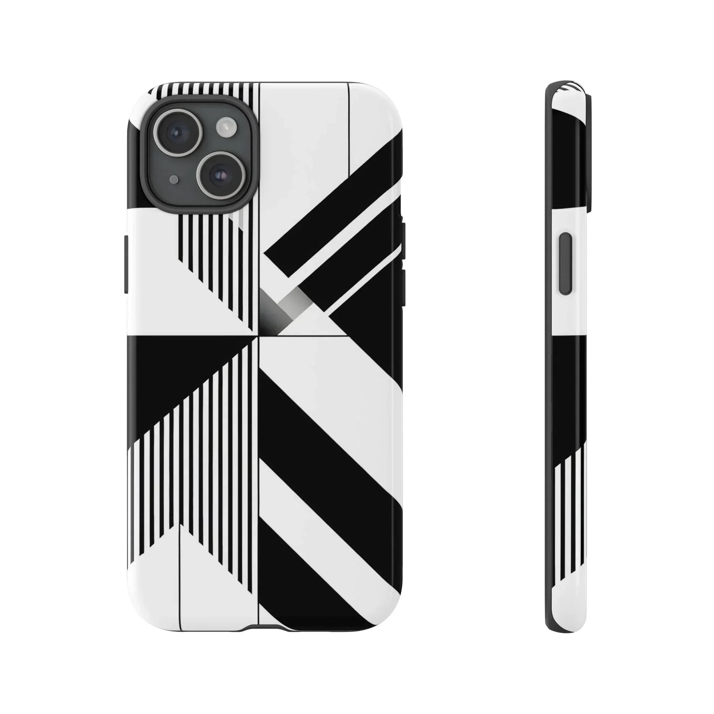Monochrome Tough Phone Case for iPhone 11-16 and Samsung Galaxy S10–S25 Models - KarArmDesign