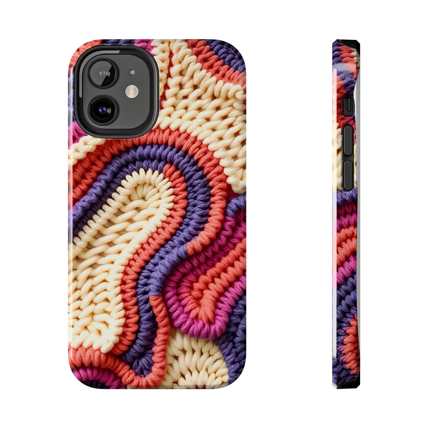Handwoven Textile Art Phone Case for iPhone 7-16 and Galaxy S21-S24 Models - KarArmDesign