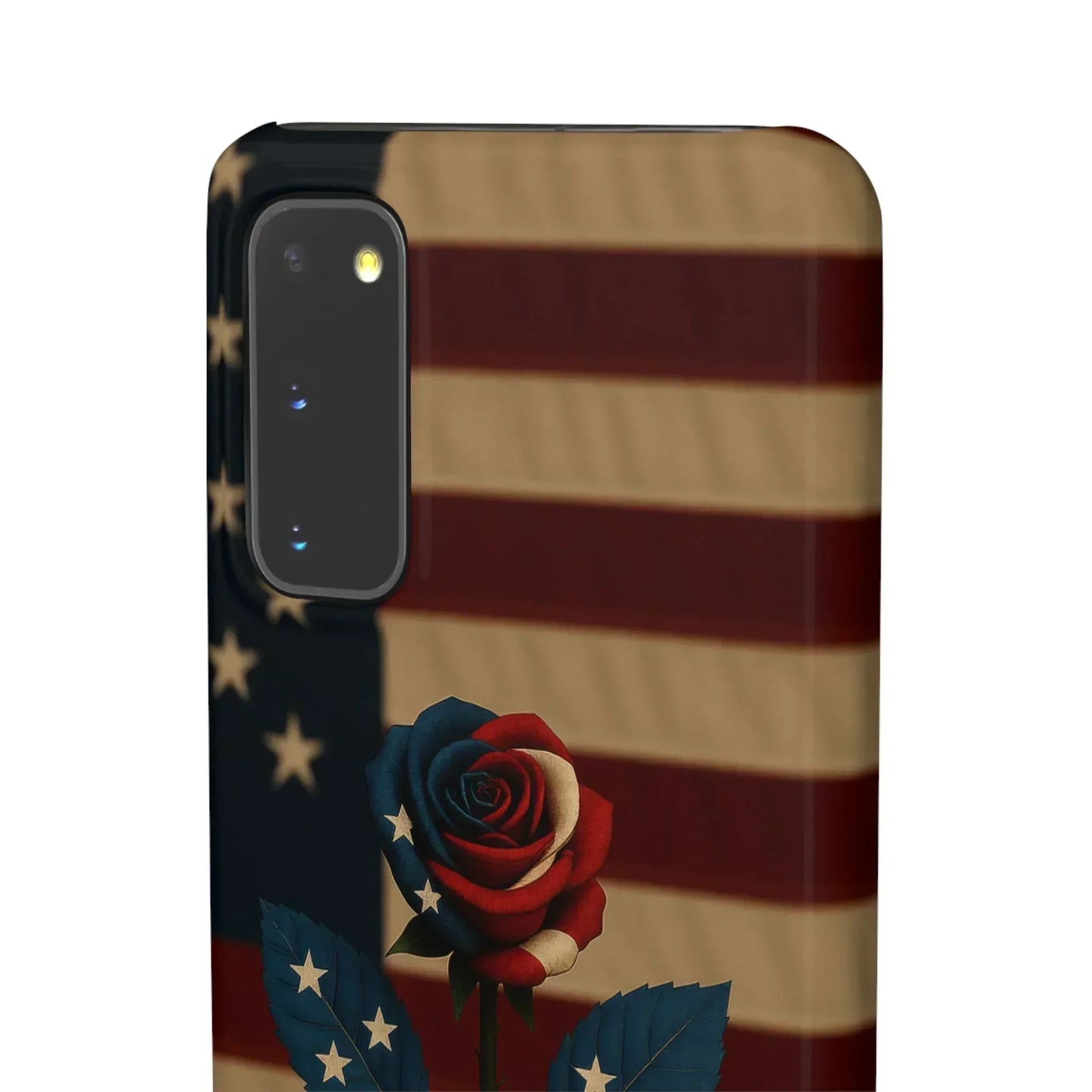 American Rose Flag Phone Case for iPhone 7-16 and Samsung Galaxy S10-S24 Models - KarArmDesign