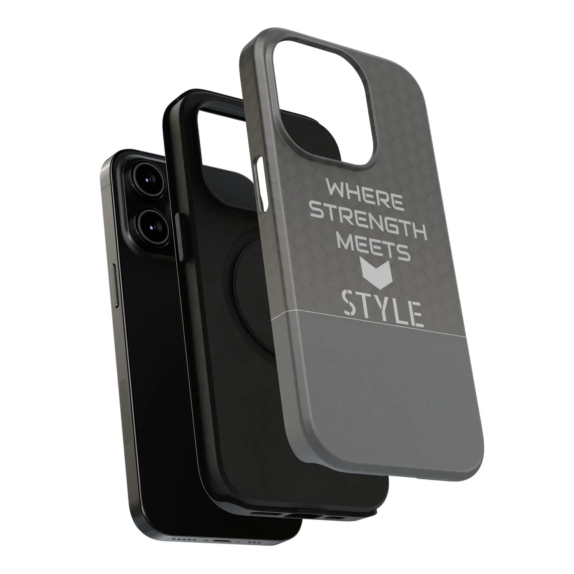 Gray Carbon Phone Case for iPhone 12-16 and Galaxy S21-S22 Models - KarArmDesign