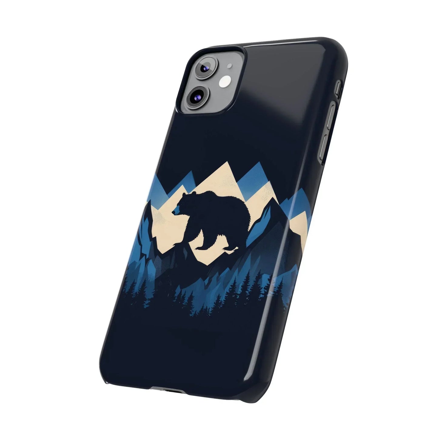 Wild Bear in the Peaks – Mountain Adventure Slim Phone Case for iPhone 7-16 Models - KarArmDesign