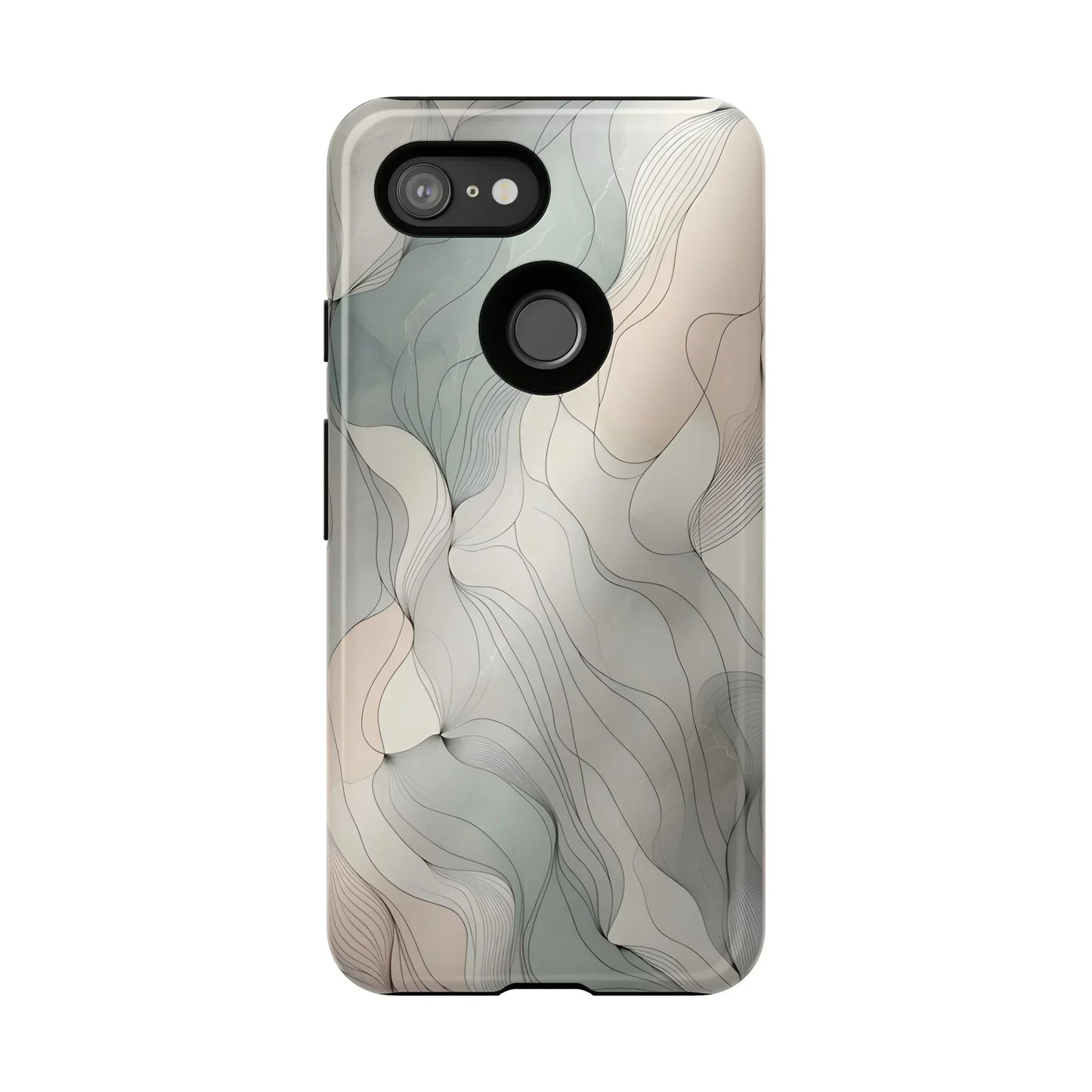 Pastel Wave Phone Case – Minimalist Design for iPhone & Pixel - KarArmDesign
