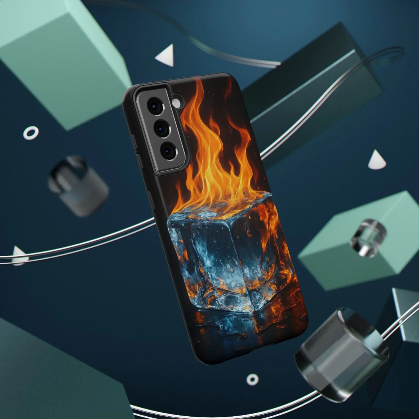 Flame Ice Phone Case for iPhone 12-16 and Samsung Galaxy S21-S22 - KarArmDesign