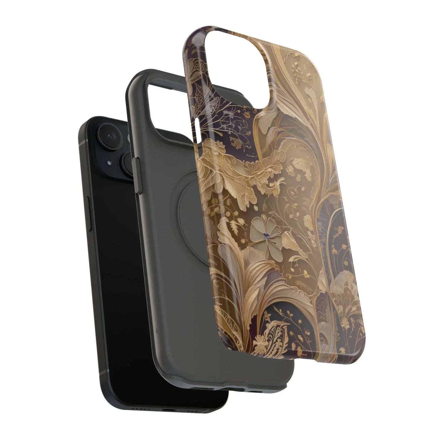 Botanical Luxury Design Impact-Resistant Phone Case for iPhone 12-16 and Galaxy S21-S22 Models - KarArmDesign