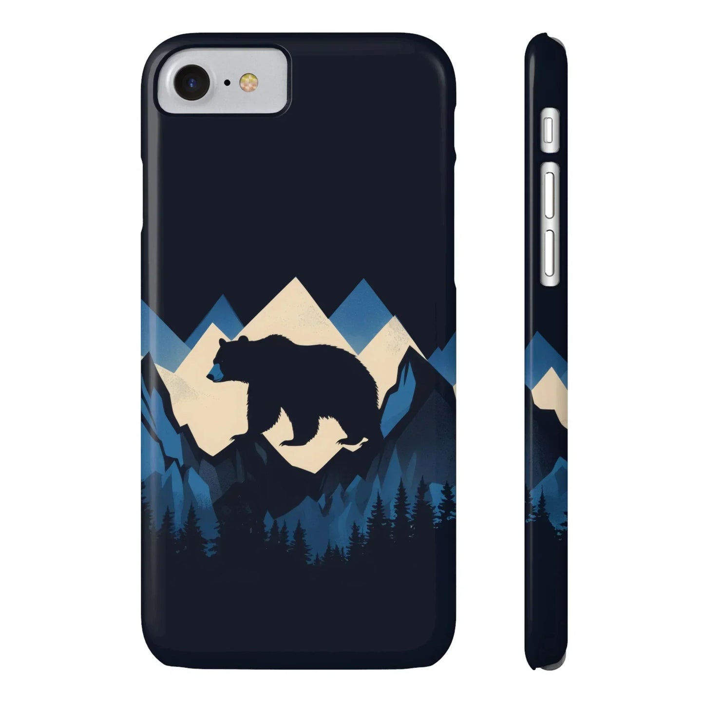 Wild Bear in the Peaks – Mountain Adventure Slim Phone Case for iPhone 7-16 Models - KarArmDesign