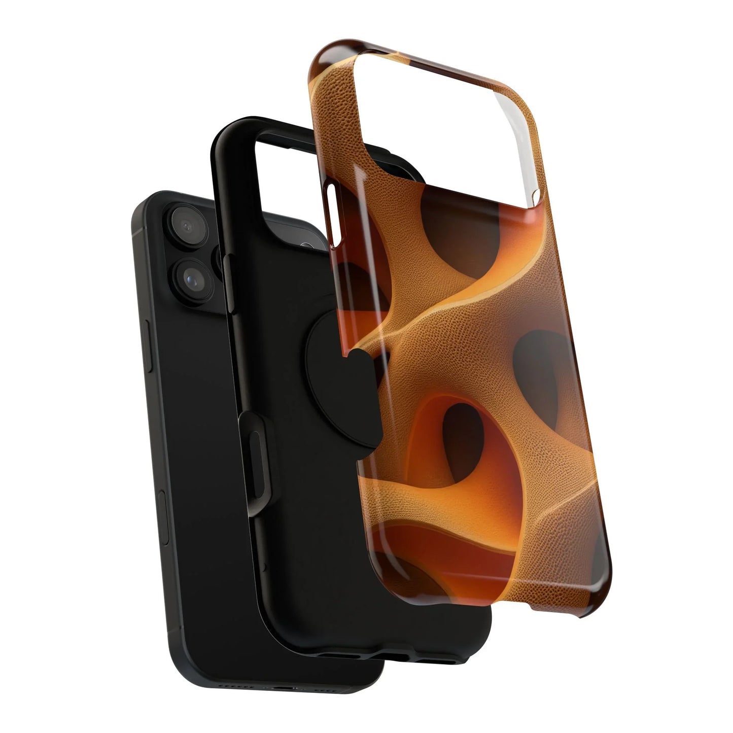 Amber Flow Phone Case for iPhone 11-17 and Samsung Galaxy S21-S22 Models - KarArmDesign