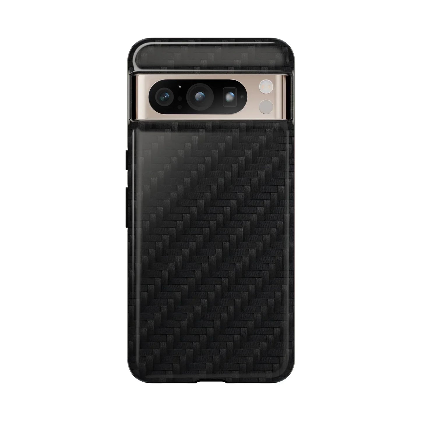 Black Carbon Phone Case Tough Case for iPhone 8-16 and Google Pixel up to 9 Models - KarArmDesign
