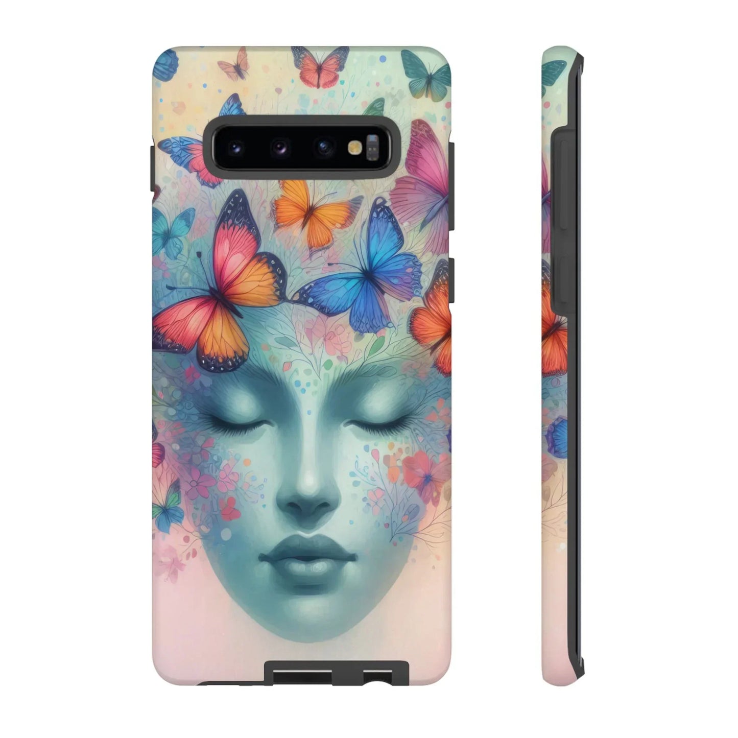 Butterfly Bloom Dreamy Woman Phone Case for Galaxy and Pixel - KarArmDesign