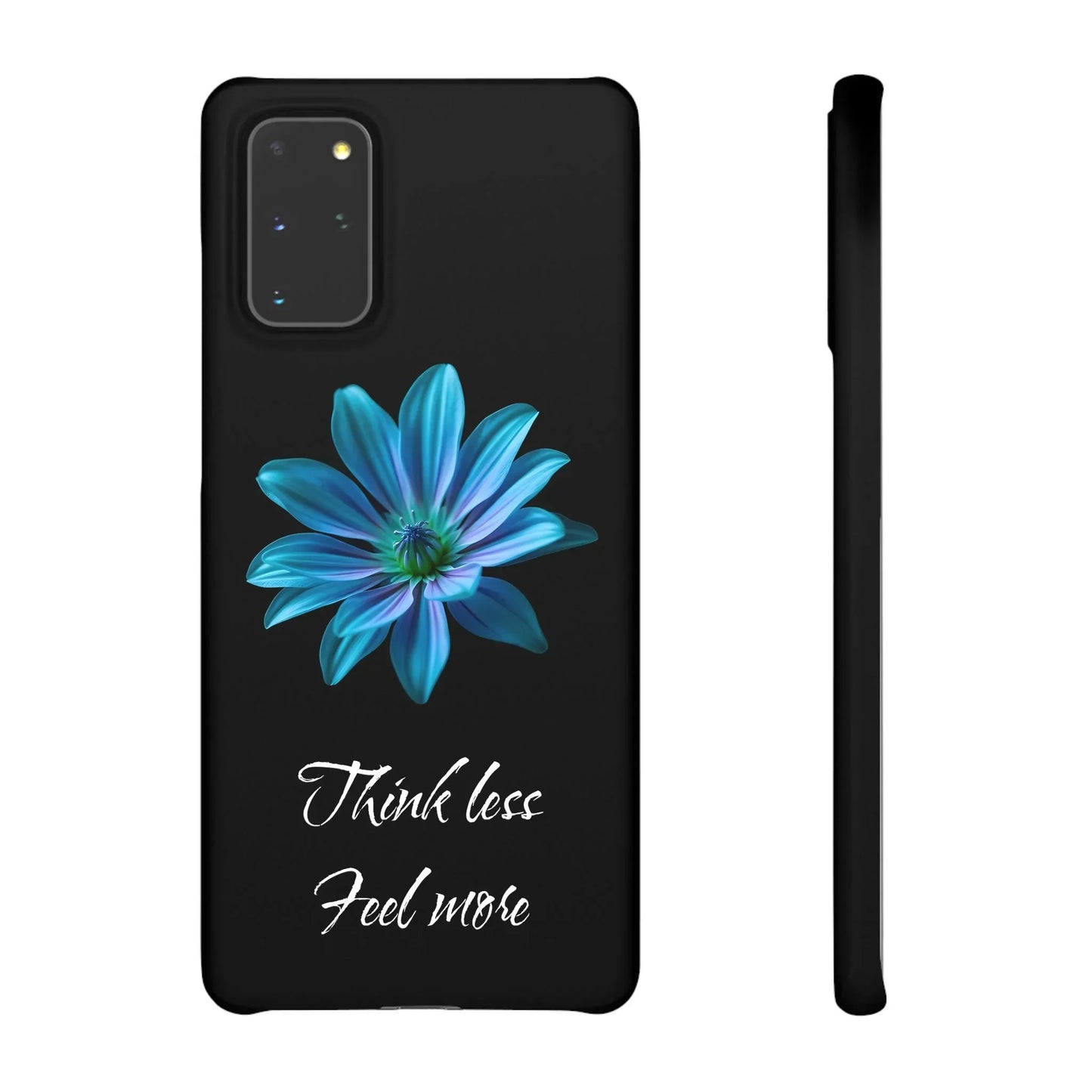 Inspirational Floral Phone Case – “Think Less, Feel More” Design Case for iPhone & Galaxy - KarArmDesign