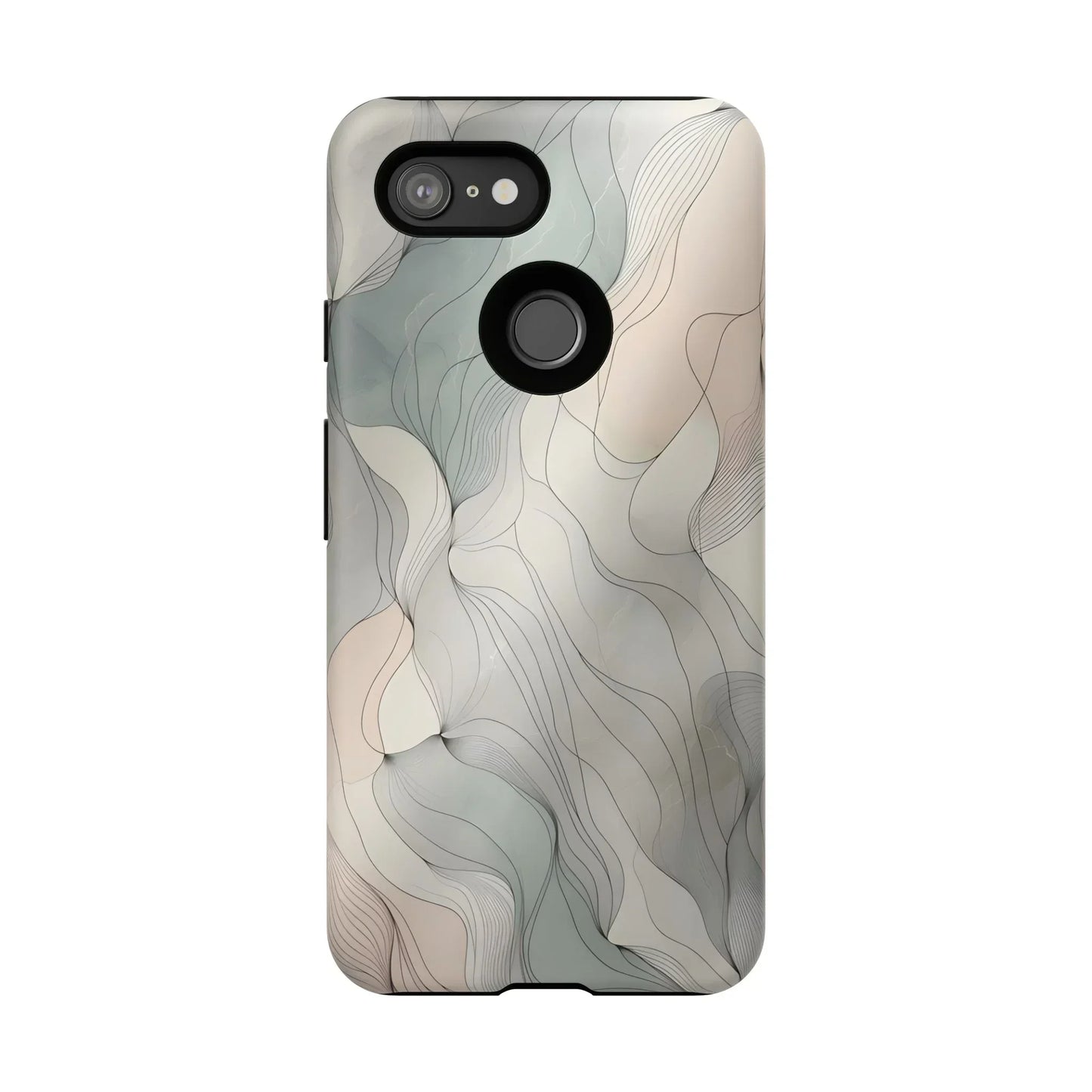 Pastel Wave Phone Case – Minimalist Design for iPhone & Pixel - KarArmDesign