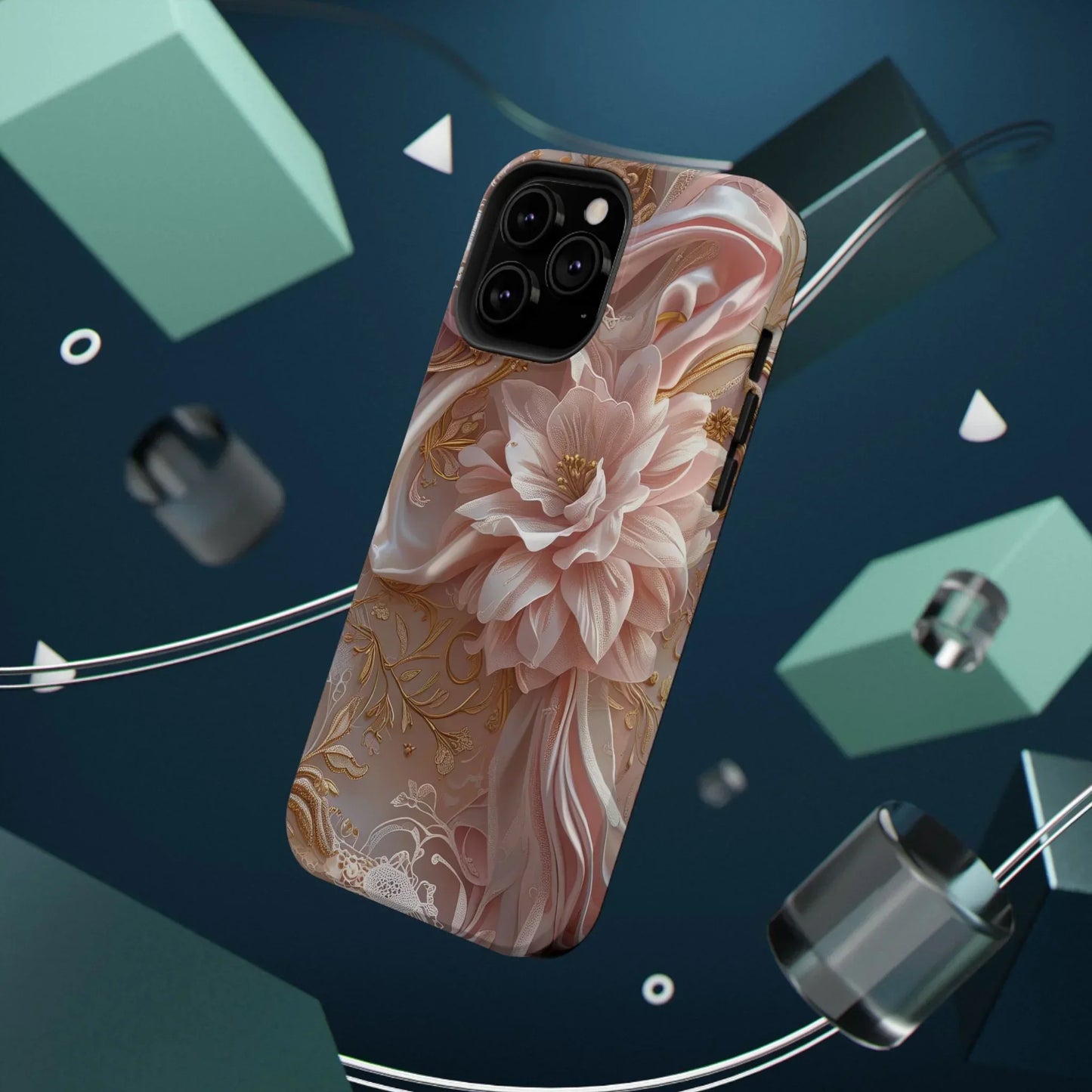 Elegant Floral Impact-Resistant Phone Case for iPhone 12-16 and Samsung Galaxy S21-S22 Models - KarArmDesign