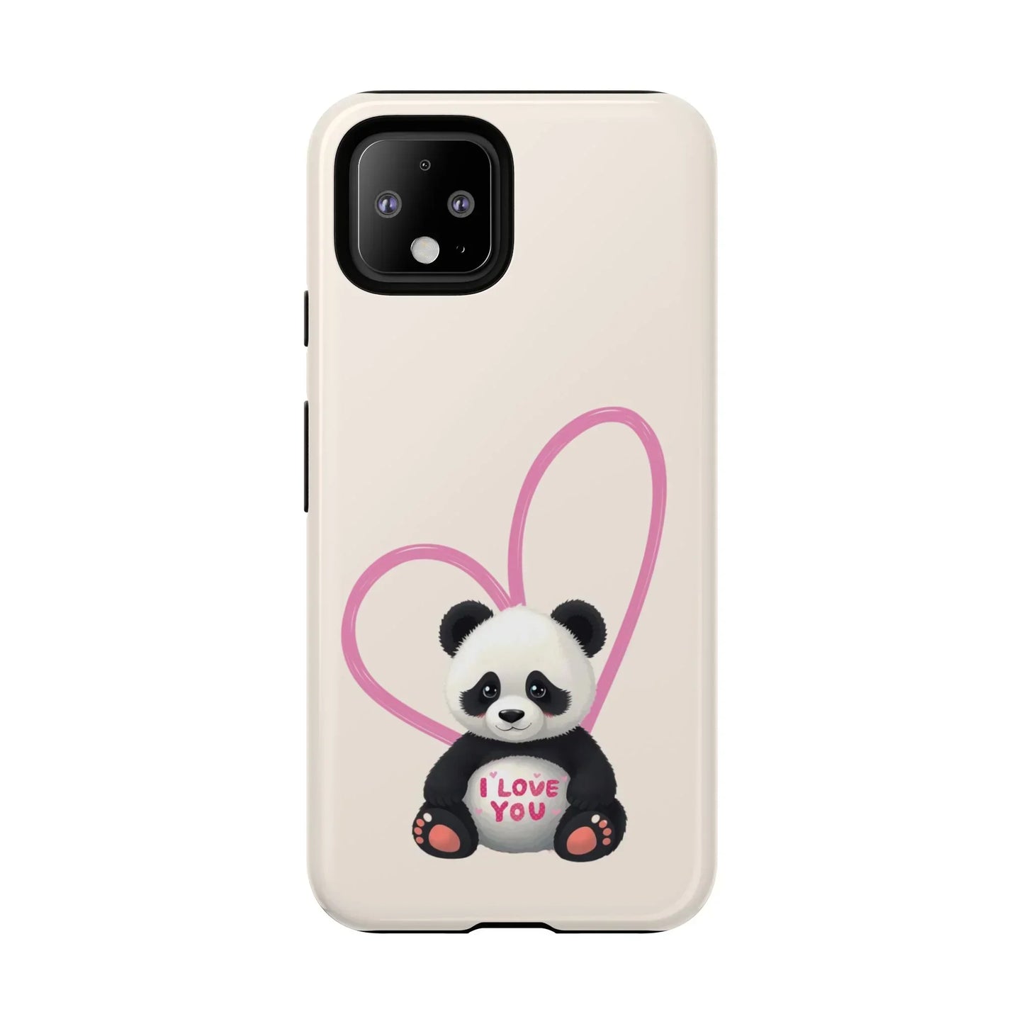 Cute Panda Heart Love Phone Case for Google Pixel up to 9 Models - KarArmDesign