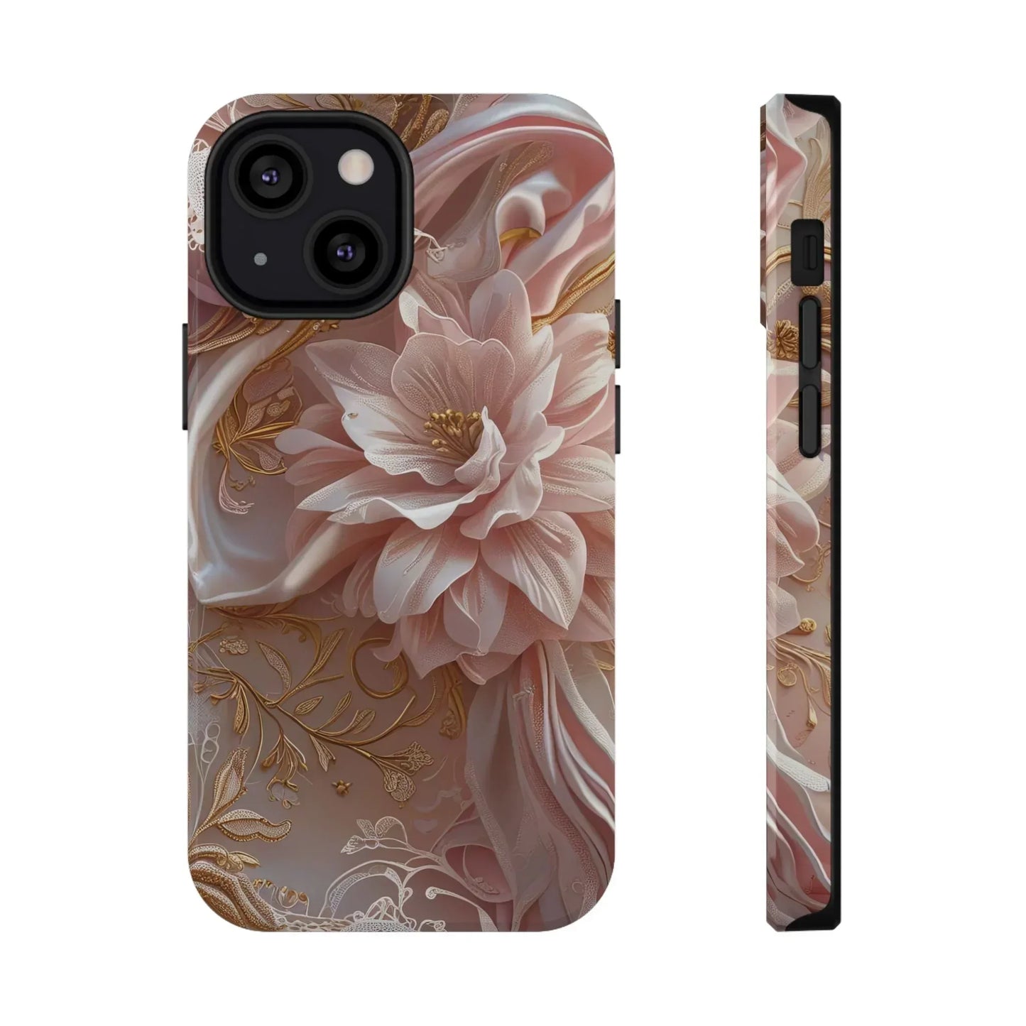 Elegant Floral Impact-Resistant Phone Case for iPhone 12-16 and Samsung Galaxy S21-S22 Models - KarArmDesign