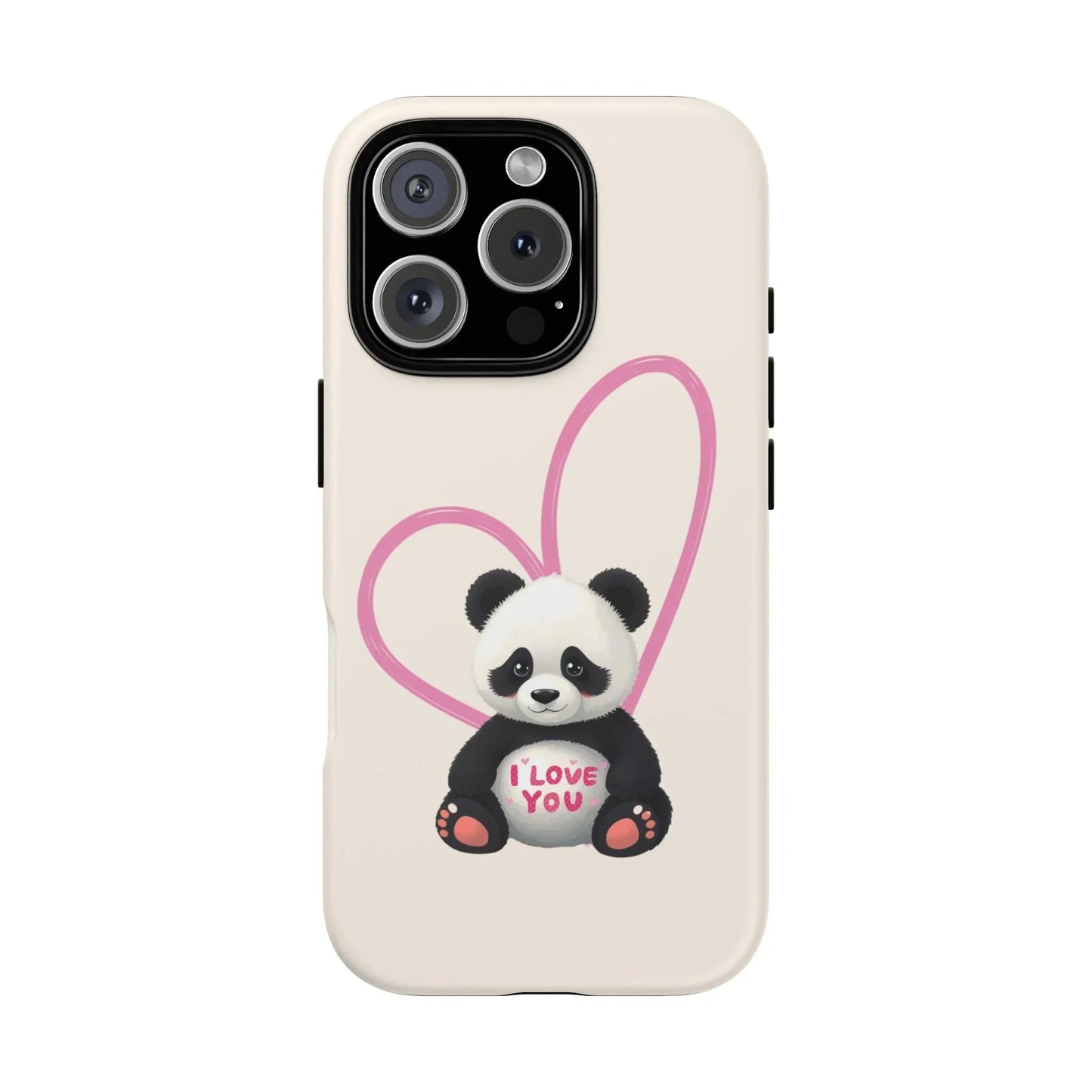 Cute Panda Heart Love Phone Case for iPhone 8-16 Models - KarArmDesign