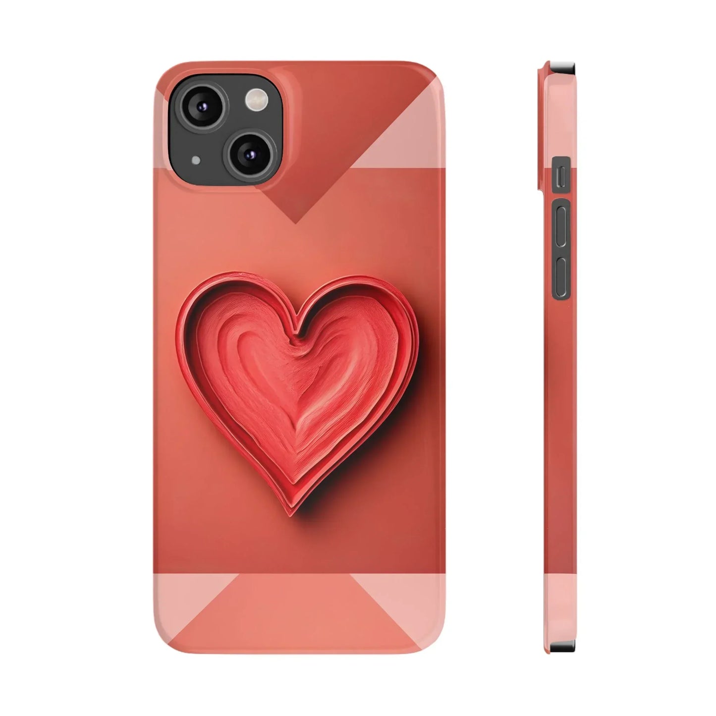 Heart Design Phone Case for iPhone X to 16 Series - KarArmDesign