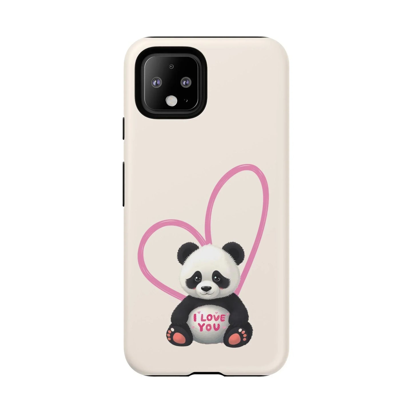 Cute Panda Heart Love Phone Case for Google Pixel up to 9 Models - KarArmDesign