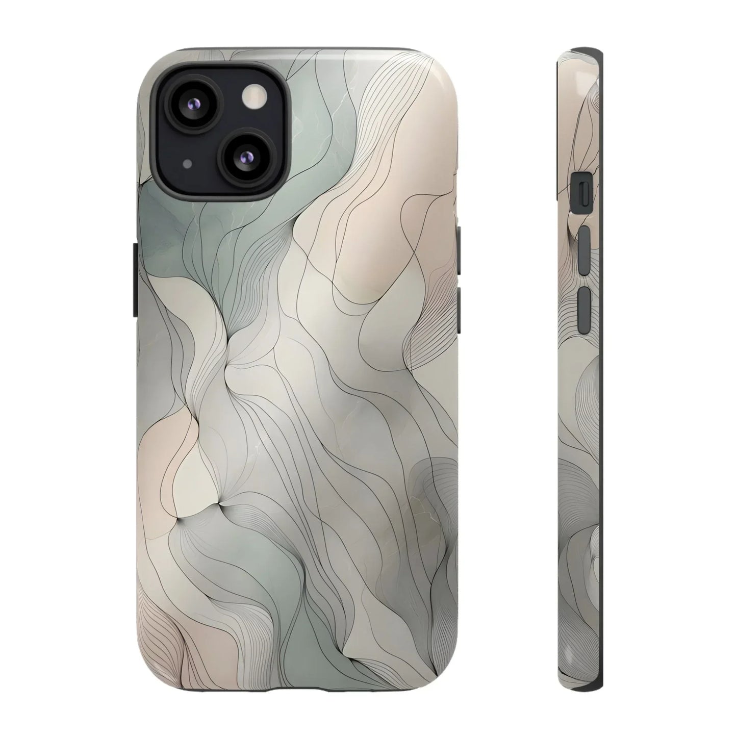Pastel Wave Phone Case – Minimalist Design for iPhone & Pixel - KarArmDesign