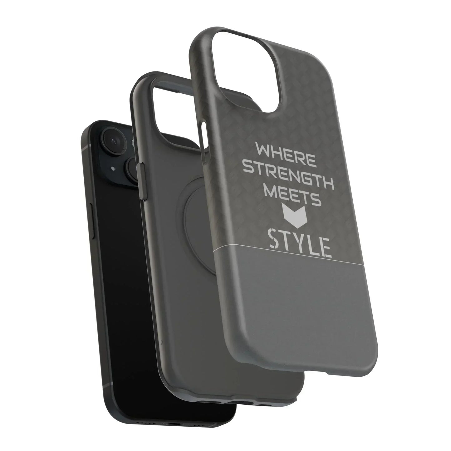 Gray Carbon Phone Case for iPhone 12-16 and Galaxy S21-S22 Models - KarArmDesign