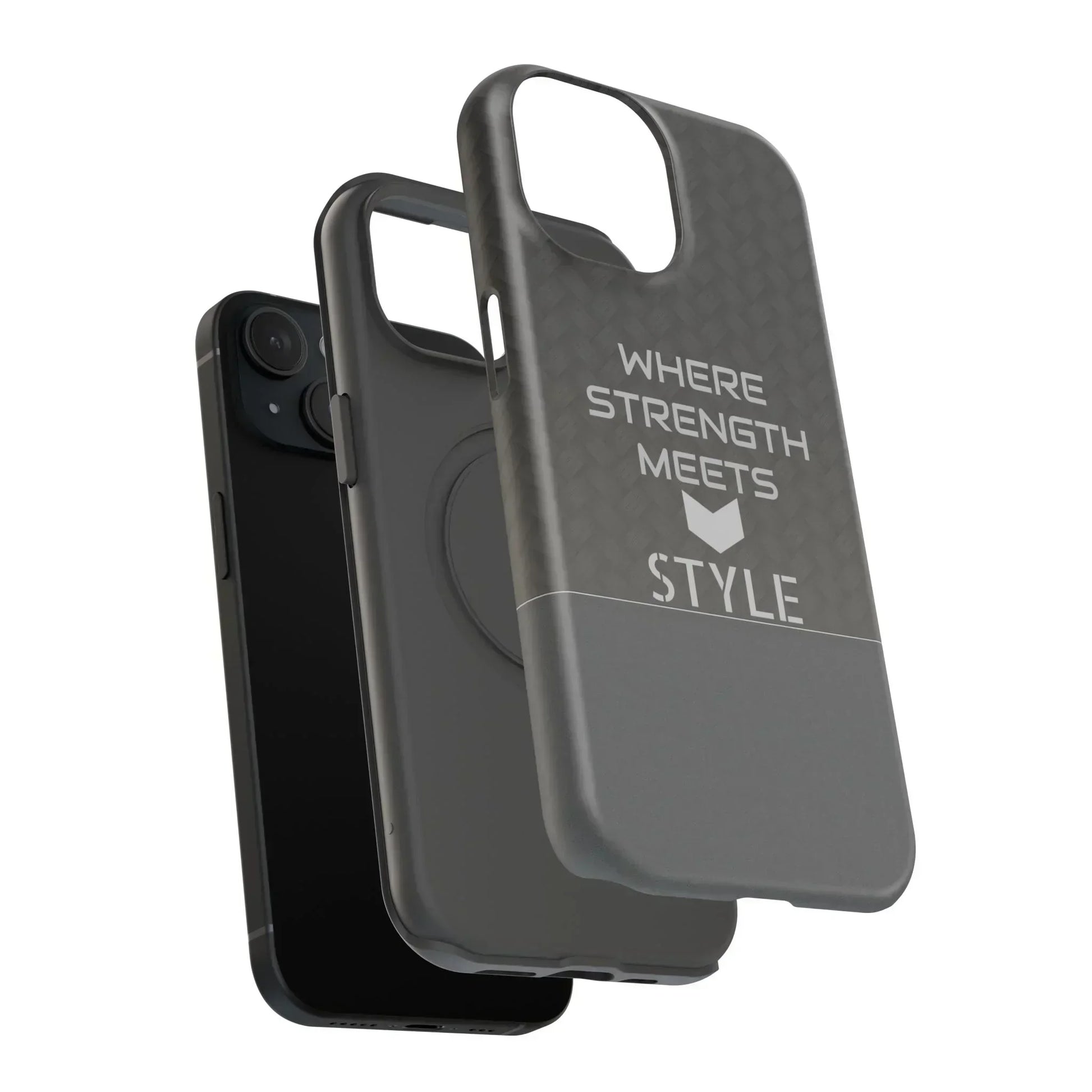 Gray Carbon Phone Case for iPhone 12-16 and Galaxy S21-S22 Models - KarArmDesign