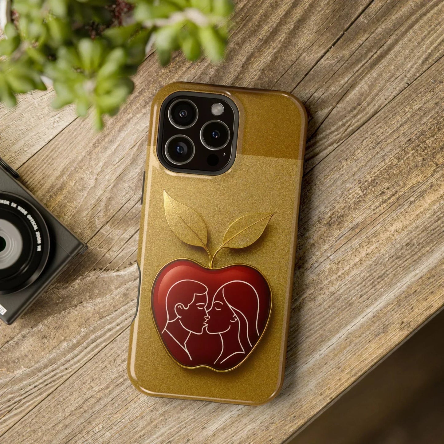 Romantic Apple Phone Case for iPhone 12-16 Models - KarArmDesign