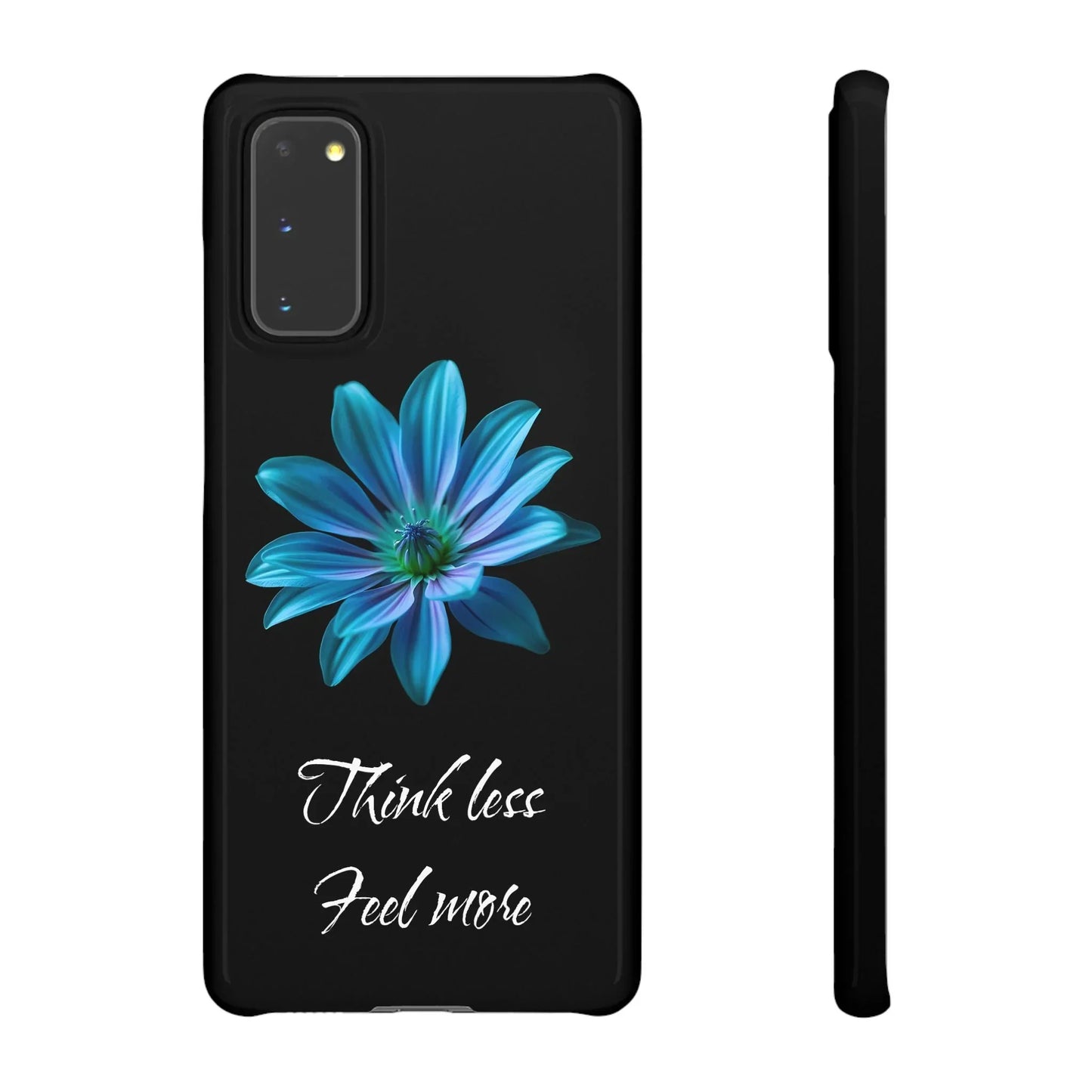 Inspirational Floral Phone Case – “Think Less, Feel More” Design Case for iPhone & Galaxy - KarArmDesign