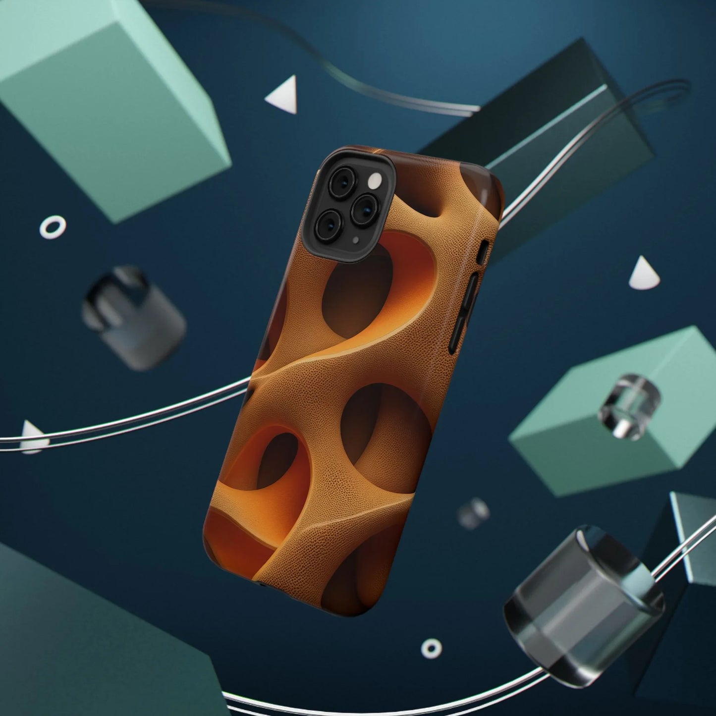 Amber Flow Phone Case for iPhone 11-17 and Samsung Galaxy S21-S22 Models - KarArmDesign