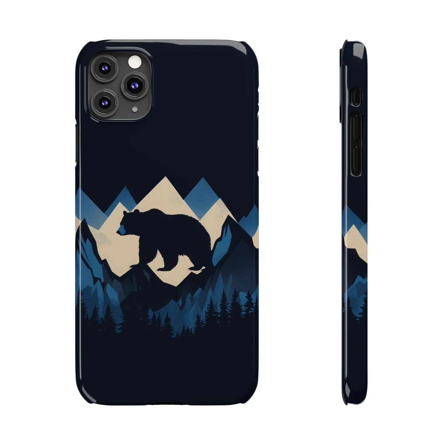 Wild Bear in the Peaks – Mountain Adventure Slim Phone Case for iPhone 7-16 Models - KarArmDesign