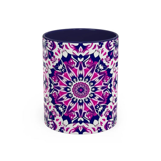 Vibrant Mandala Burst Ceramic Coffee Mug -11 & 15oz - KarArmDesign
