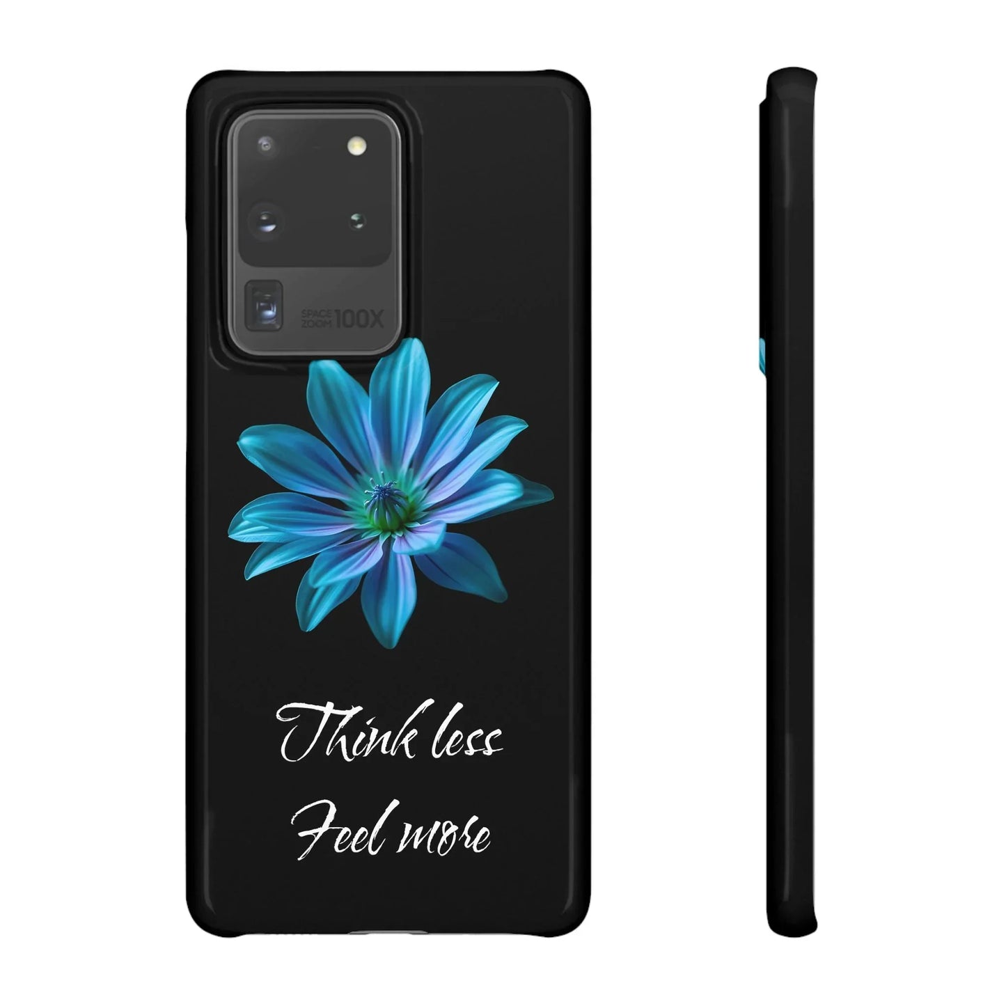 Inspirational Floral Phone Case – “Think Less, Feel More” Design Case for iPhone & Galaxy - KarArmDesign