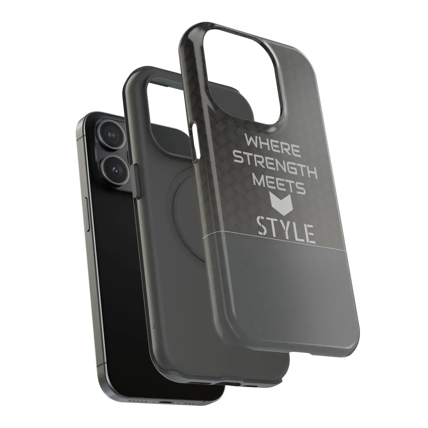 Gray Carbon Phone Case for iPhone 12-16 and Galaxy S21-S22 Models - KarArmDesign