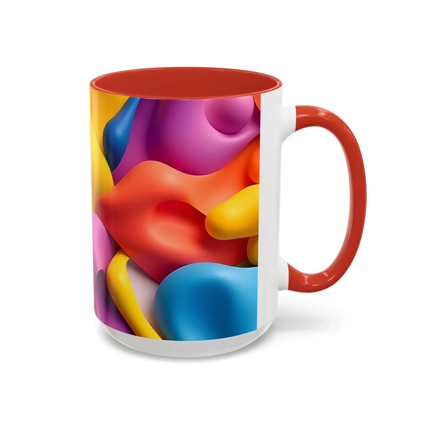 Bold Geometric Accent Coffee Ceramic Mug - KarArmDesign