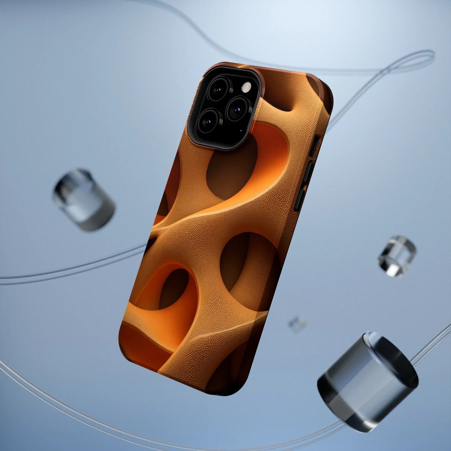Amber Flow Phone Case for iPhone 11-17 and Samsung Galaxy S21-S22 Models - KarArmDesign