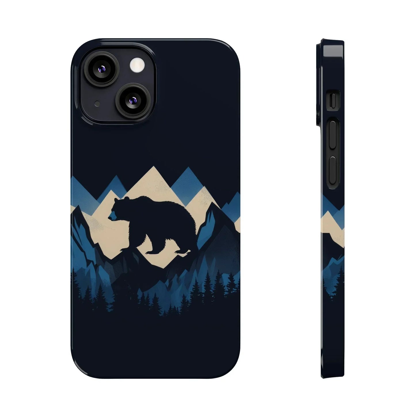 Wild Bear in the Peaks – Mountain Adventure Slim Phone Case for iPhone 7-16 Models - KarArmDesign