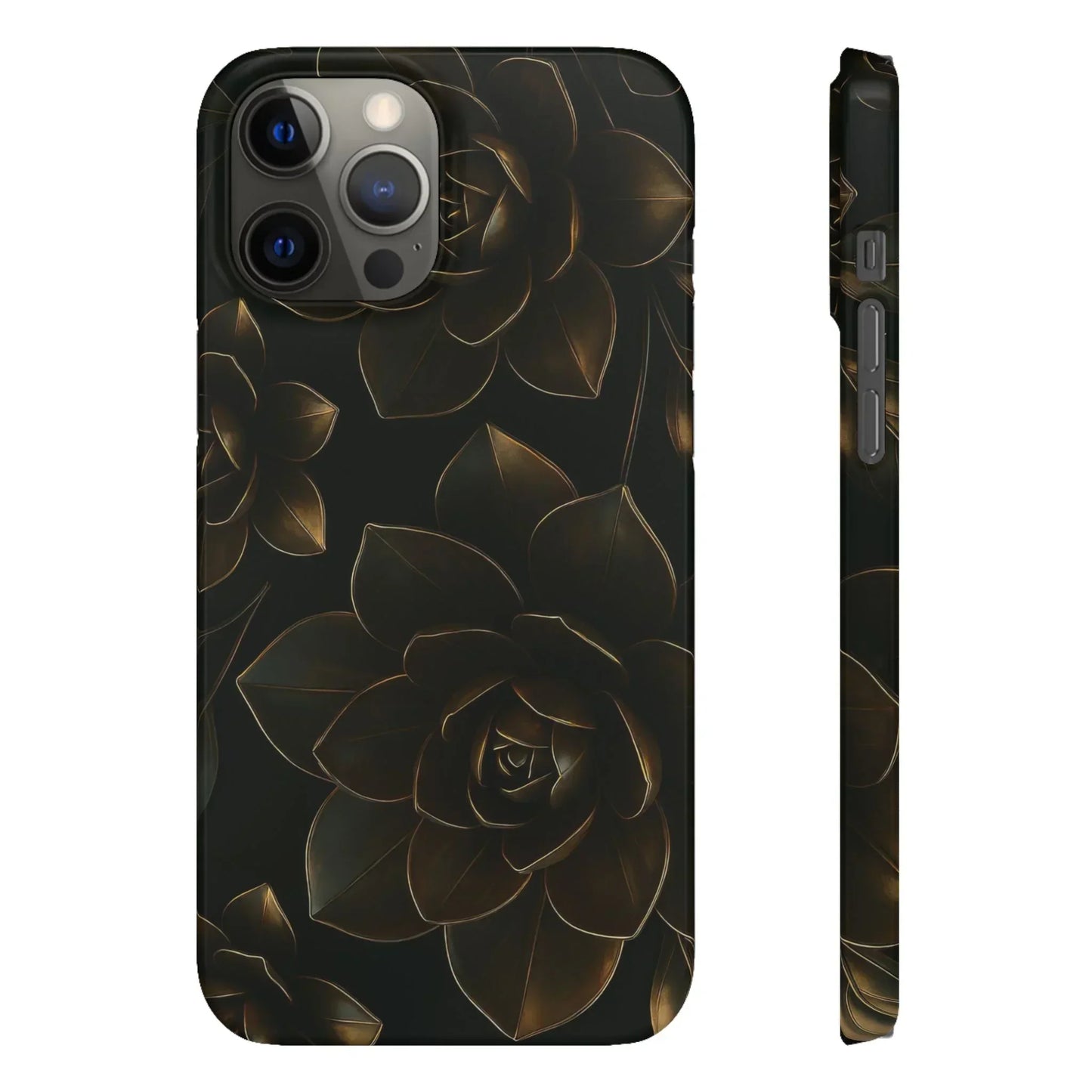 Metal Flower Phone Case for iPhone 7-16 and Galaxy S10-S24 Models - KarArmDesign