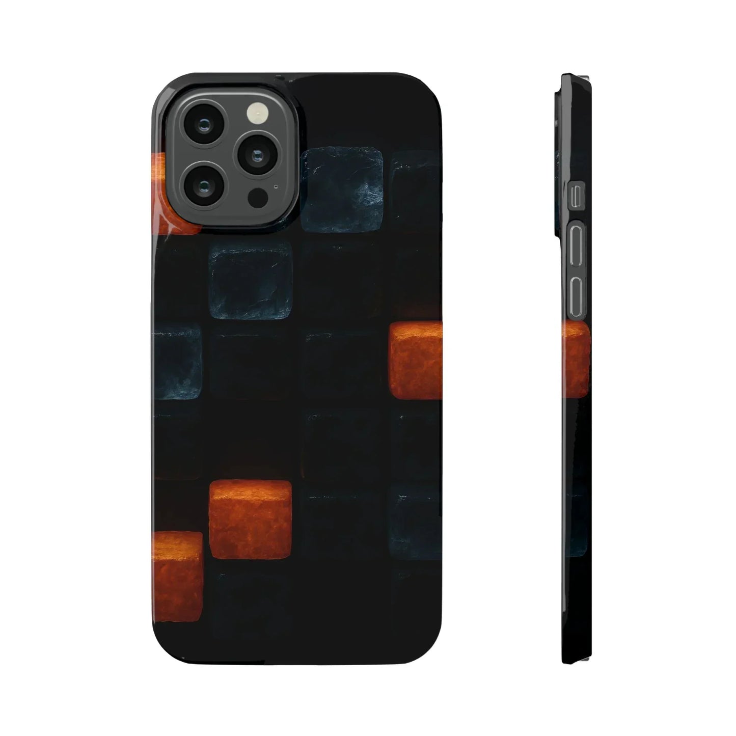 Blue Geometric Phone Case for iPhone 12-16 Models - KarArmDesign