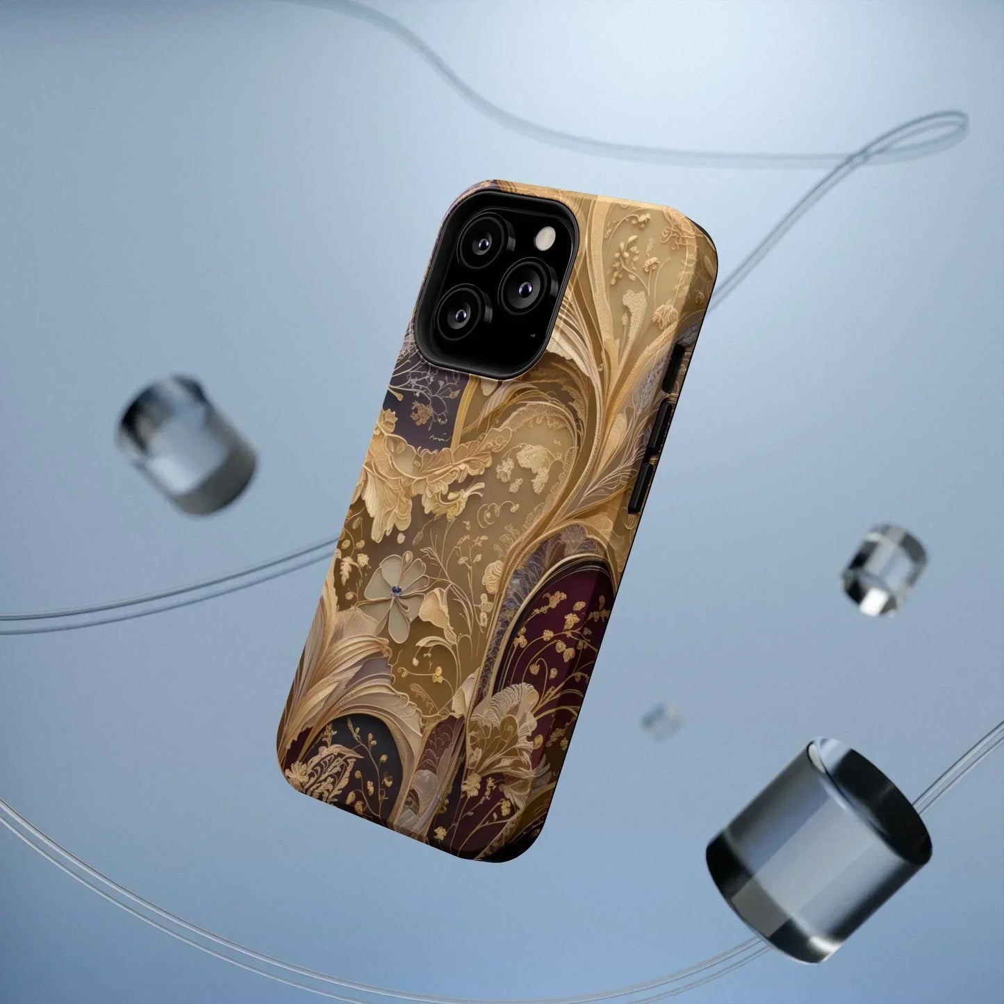 Botanical Luxury Design Impact-Resistant Phone Case for iPhone 12-16 and Galaxy S21-S22 Models - KarArmDesign