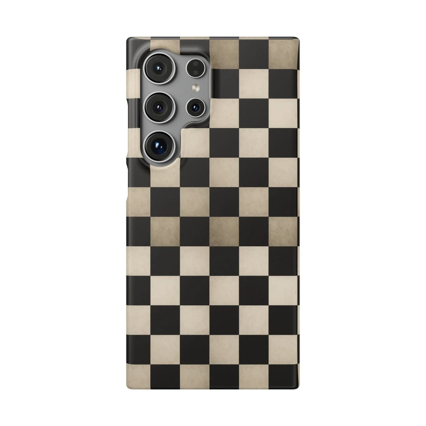 Stylish Matte Checker Phone Case for iPhone 7-16 and Samsung Galaxy S10-S24 Models - KarArmDesign