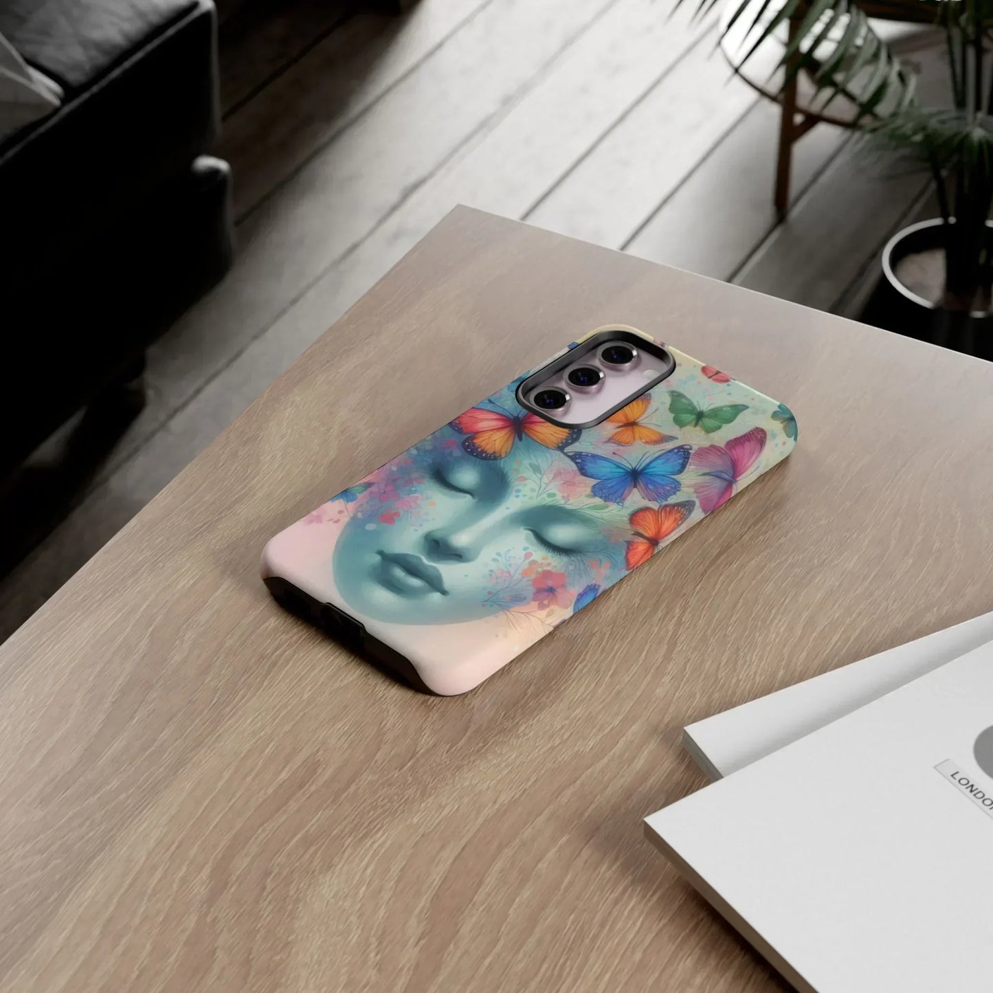 Butterfly Bloom Dreamy Woman Phone Case for Galaxy and Pixel - KarArmDesign