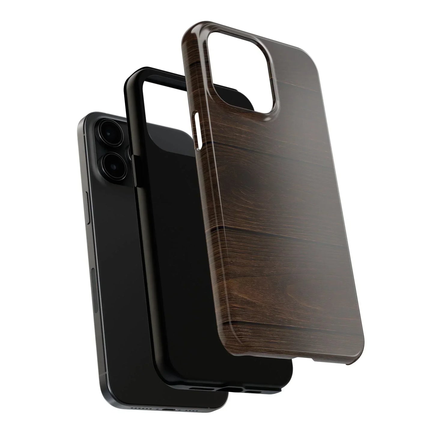 Dark Wood Grain Phone Case for iPhone and Galaxy - KarArmDesign