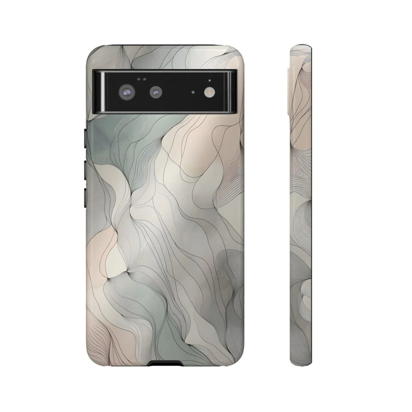 Pastel Wave Phone Case – Minimalist Design for iPhone & Pixel - KarArmDesign